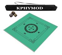 KPHYMOD Mahjong Mat with Direction and Rules, Anti-Slip Noise Reduction Mahjong Board Tile Game Table Cover, with Carrying Bag and 3 Dice(Green,33.46x33.46 in)