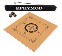 KPHYMOD Mahjong Mat with Direction and Rules, Anti-Slip Noise Reduction Mahjong Board Tile Game Table Cover, with Carrying Bag and 3 Dice(Yellow,39.37x39.37 in)