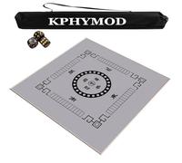 KPHYMOD Mahjong Mat with Direction and Rules, Anti-Slip Noise Reduction Mahjong Board Tile Game Table Cover, with Carrying Bag and 3 Dice(Gray,39.37x39.37 in)