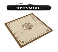 KPHYMOD Mahjong Table Mat Anti Slip Noise Reduction, Multi-Purpose Velvet Quiet Table Cover, Game Mat for Board Games And Tile Play(Beige,55.12x55.12 in)