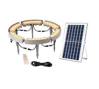 KPHYMOD Outdoor Solar Tree Ring Lights, Auto On/Off Dimmable Timer Waterproof LED Ground Lights, Remote Control Outdoor Landscape Garden Tree Decor Lighting (6 Packs)