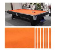 KPHYMOD Professional Billiard Cloth 9ft Pool Table Felt With 6 Cloth Strips Pre Cut Pool Table For Home Clubs Bars Indoor Sports Game(Orange)
