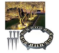 KPHYMOD Ring Tree Light Outdoor, LED Tree Landscape Spotlight for Palm Trees Lights Yard Garden, IP67 Water-Resistant(Warm White,6 Packs)