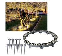 KPHYMOD Ring Tree Light Outdoor, LED Tree Landscape Spotlight for Palm Trees Lights Yard Garden, IP67 Water-Resistant(Warm White,10 Packs)