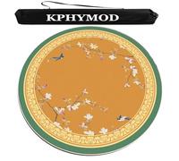KPHYMOD Round Mahjong Table Mat with Carrying Bag,Anti Slip Noise Reduction Table Cover Card Board Tile Game Mat for Travel Home Use(Orange,51.18x51.18 in)