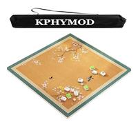 KPHYMOD Square Mahjong Mat Non-Slip Noise Reduction Velvet Gaming Mat, Portable Table Cover for Poker Mahjong Dominoes Board Games(Orange,55.12x55.12 in)