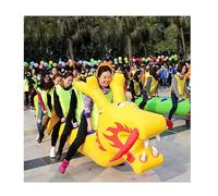 KPHYMOD Team Building games Field Day Outdoor Teamwork Games, Children Adult Outdoor Party Group Game Inflatable Dragon Boat, Easy To Carry Multiplayer Game Props(Yellow,15 seats/L-8.5M)