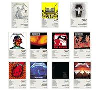 KPJFZFEY Metallica Poster Album Cover Limited Edition Posters (Set of 11) Unframed 8in x 12in(20x30cm) Canvas Poster Wall Art Decor Print Picture Paintings for Living Room Bedroom Decoration