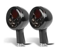 KPKDCDNTF For Spo&rtster XL883 XL1200 1992-up Aluminum Bullet Motorcycle Rear Turn Signal Brake Tail Light Flash Indicator Lamp Turning Indicators(Long Handle)