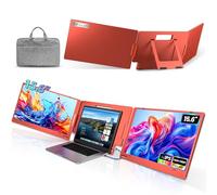 KPKUE 15.6" Laptop Screen Extender, FHD Ultra-Slim Aluminium Dual Screen Laptop, Just One Cable for Triple Monitor Eye Care, Type-C Or USB-A Connection, fits 12''-16'' Laptop (Support Wins/Mac)