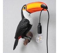KPLFI Toucan Wall Lamp, Resin Bird Wall Light with E12 Bulb & On/Off Switch, UK Plug, Creative Animal Decorative Lighting Fixture for Bedroom, Living Room, Study, Hallway, Art Room(Colour,Right)