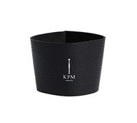 KPM Berlin Kurland Leather Cuff for To-Go Mugs, Coffee Mugs, Porcelain, Black with White Logo