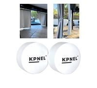 KPNEL 2 Pairs of Heavy-Duty Magnetic Outdoor Patio Curtain Weights, Durable Silicon Encased, Shower Curtain Weight, Flag Weight, 2 Pairs Weighing Over 1 lbs. (Matte White)