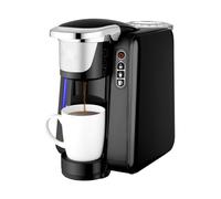 KPod K-Cup Compatible Coffee Machine, 21 Pod Starter Kit Bundle, K-Cup Compatible, UK Plug, Push Button Controls, Energy Saving Mode, Long Coffee Maker, Black