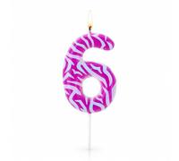 Kpop 6th Birthday Candle for Girls, Number 6 Candle, Kpop Cake Topper Candle, 6th Birthday Decorations for Girls, K Pop Cake Decorations, Paraffin Wax Cake Candle for Party Celebration