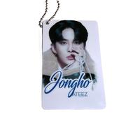 Kpop boyband AT**Z Atiny PVC Double-Sided Card Key Chain Phone Keychain (JONGHO)