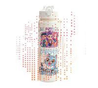 Kpop Cartoon Anime Tumbler-Reusable Anime Hard Plastic Water Bottle with Lid & Straw Eco-Friendly for Kids UK Christmas Gifts Durable Stylish for School Travel Parties Wide Mouth700ml/24oz (H)