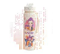 Kpop Cartoon Anime Tumbler-Reusable Anime Hard Plastic Water Bottle with Lid & Straw Eco-Friendly for Kids UK Christmas Gifts Durable Stylish for School Travel Parties Wide Mouth700ml/24oz (G)