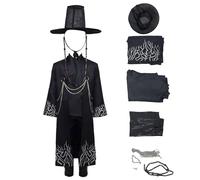 KPop Costume Kids Halloween Costumes for Kids Hunters Cosplay Costume Coat Pants Set for Kid Girls, Stage Roleplay Pop Singers Outfits Cute Dress Up Clothes for Kid 9-10 11-12 Christmas Essentials