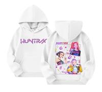 Kpop Costume Kids Huntrix Hoodies Girls Vintage Y2k Pullover Huntrix Huntr/X Hip Hop Streetwear Oversized Fashion Hooded Sweatshirts Long Sleeve Tops for Kids Cartoon Pink Hoodie Back to School