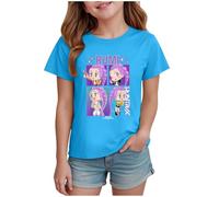 Kpop D-Demon H-Hunters Merch Mira Rumi Zoey T-Shirt Huntrix Huntr/X Short Sleeve Cartoon Graphic Casual Crewneck T Shirts for Kids Girls