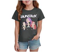 Kpop D-Demon H-Hunters Merch T-Shirt Korea Movie Short Sleeve Cartoon Graphic Casual Crewneck Novelty T Shirts for Kids UK Mira Rumi Zoey Saja Boys