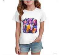 Kpop D-Demon H-Hunters T-Shirt Girls Kids Vintage Y2k Shirt K Pop Demon Hunters Merch Huntrix Huntr/X Hip Hop Streetwear Oversized Fashion Top Graphic T-Shirt for Kids Girls Boys 2025