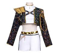 Kpop-demon Hunter Rumi Cosplay Costume Golden Women Girls Huntrix Costume Halloween Party Cosplay Outfits 4 to 12 to 15 Years Old (150)