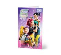 KPOP Demon Hunters 6th Birthday Card 'Birthday Superstar' Fun Pop Star Birthday Card for Girls Age 6 - Colourful Music-Themed