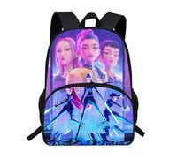 Kpop Demon Hunters Backpack K-pop Demon Hunters School Bags Anime Film Character Prints Backpack Waterproof Portable School Bag Rucksack for Boys Girls Fans B09