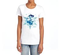 Kpop Demon Hunters Christmas Zoey Snowflake Womens T Shirt, White, M