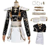 Kpop Demon Hunters Cosplay Costume, Zoey Rumi Mira, Halloween Carnival Party Uniform (Zoe-Black, XL)