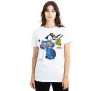 Kpop Demon Hunters Derpy and Sussie Hat Ladies T Shirt, White, X-Large