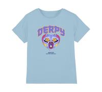 Kpop Demon Hunters - Derpy Collegic Kids T Shirt, Light Blue, 9-11