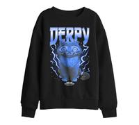 Kpop Demon Hunters Derpy Tiger Lightning Band Tee Kids Sweatshirt, Black, 9-11