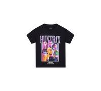 KPop Demon Hunters Girl's Huntrix Short Sleeve T-shirt in Black | Size: 11-12 Years KPop Demon Hunters Black 11-12 Years