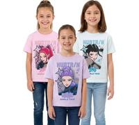 KPop Demon Hunters Girls T Shirts Huntrix 3 Pack, Ages 5-13 Years | Multipack Of Girls’ T-Shirts, Glittery Huntrix Designs, Soft Cotton Blend, 3 Pack Of Girls T Shirts, Ages 5 To 13 Years