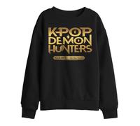 Kpop Demon Hunters Golden Tour Countdown Kids Sweatshirt, Black, 12-13Y