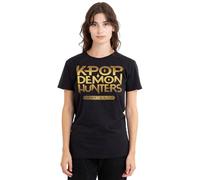 Kpop Demon Hunters Golden Tour Countdown Ladies T Shirt, Black, XX-Large