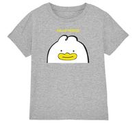 Kpop Demon Hunters - Hello Friend Derpy Letter Kids T Shirt, Heather Grey, 12-13