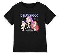 Kpop Demon Hunters - Huntrix Chibi Group Kids T Shirt, Black, 9-11
