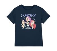 Kpop Demon Hunters - Huntrix Chibi Group Kids T Shirt, Navy, 7-8