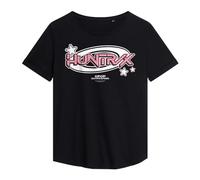 Kpop Demon Hunters Huntrix Circle Logo Ladies Fashion T Shirt, Black, Medium