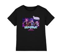 Kpop Demon Hunters Huntrix Eating Ramyeon Kids T Shirt, Black, 5-6Y