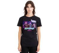 Kpop Demon Hunters Huntrix Eating Ramyeon Ladies T Shirt, Black, Small