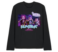 Kpop Demon Hunters Huntrix Eating Ramyeon Unisex Long Sleeve T Shirt, Black, Medium