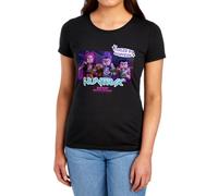 Kpop Demon Hunters Huntrix Eating Ramyeon Womens T Shirt, Black, M