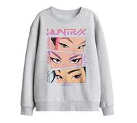 Kpop Demon Hunters Huntrix Eyes Comic Strip Kids Sweatshirt, Athletic Heather, 5-6