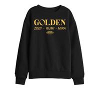 Kpop Demon Hunters Huntrix Golden Names Kids Sweatshirt, Black, 5-6Y