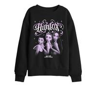 Kpop Demon Hunters Huntrix Gothic Gradient Kids Sweatshirt, Black, 7-8